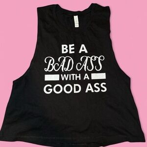 Black Graphic Muscle Tee